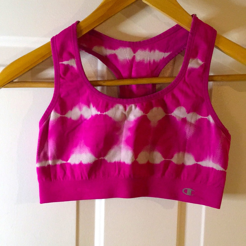 Champion Double Dry Pink Tie Dye Sports Bra Small